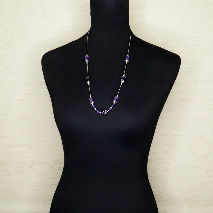 שרשרת אמטיסט ארוכה