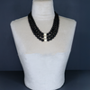 Silver necklace with topaz and citrine stones