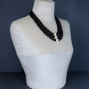 Silver necklace with topaz and citrine stones