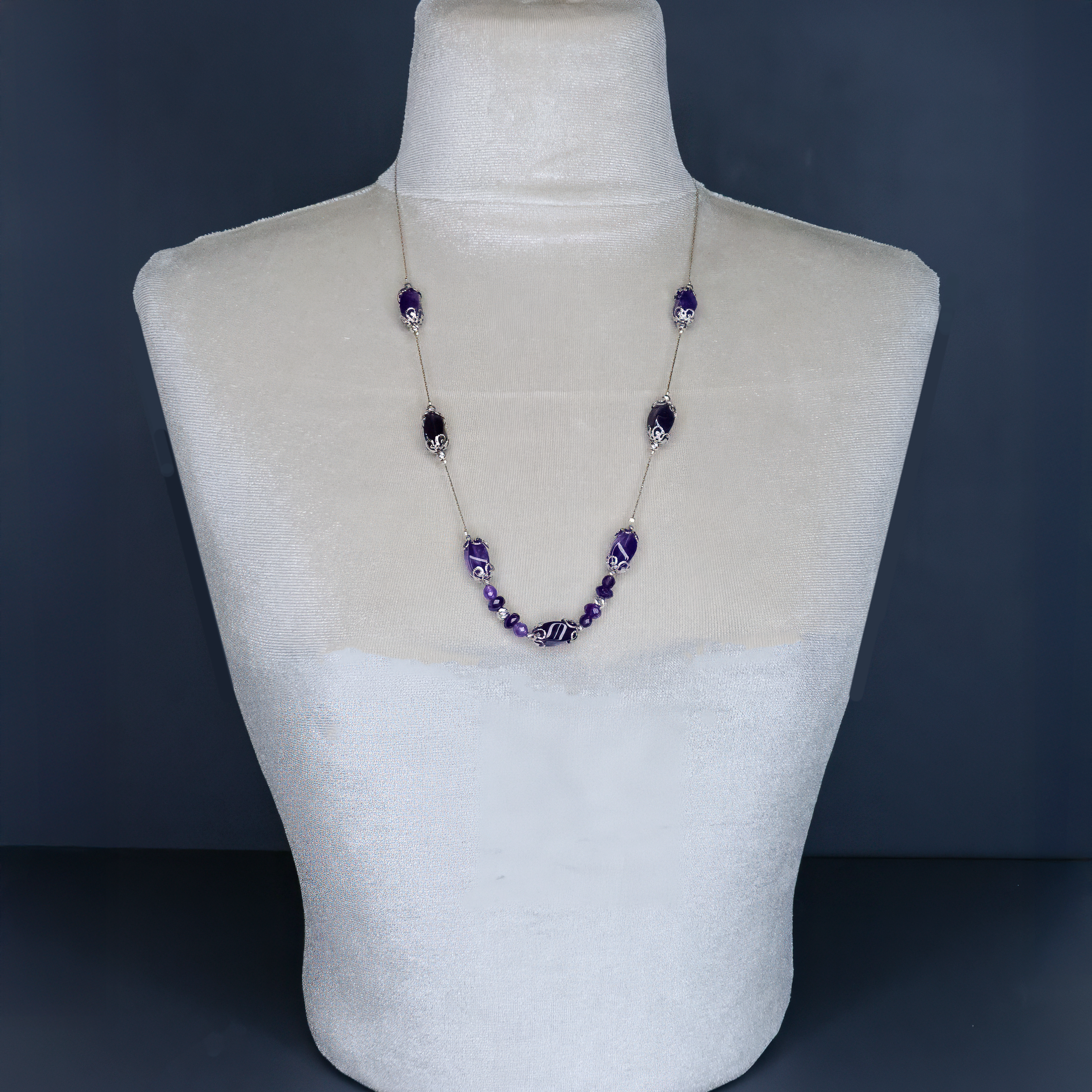 שרשרת אמטיסט ארוכה