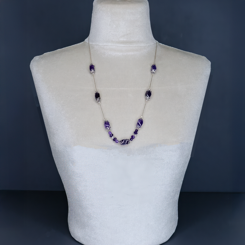 שרשרת אמטיסט ארוכה