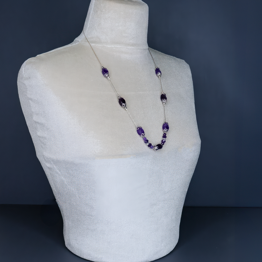 שרשרת אמטיסט ארוכה