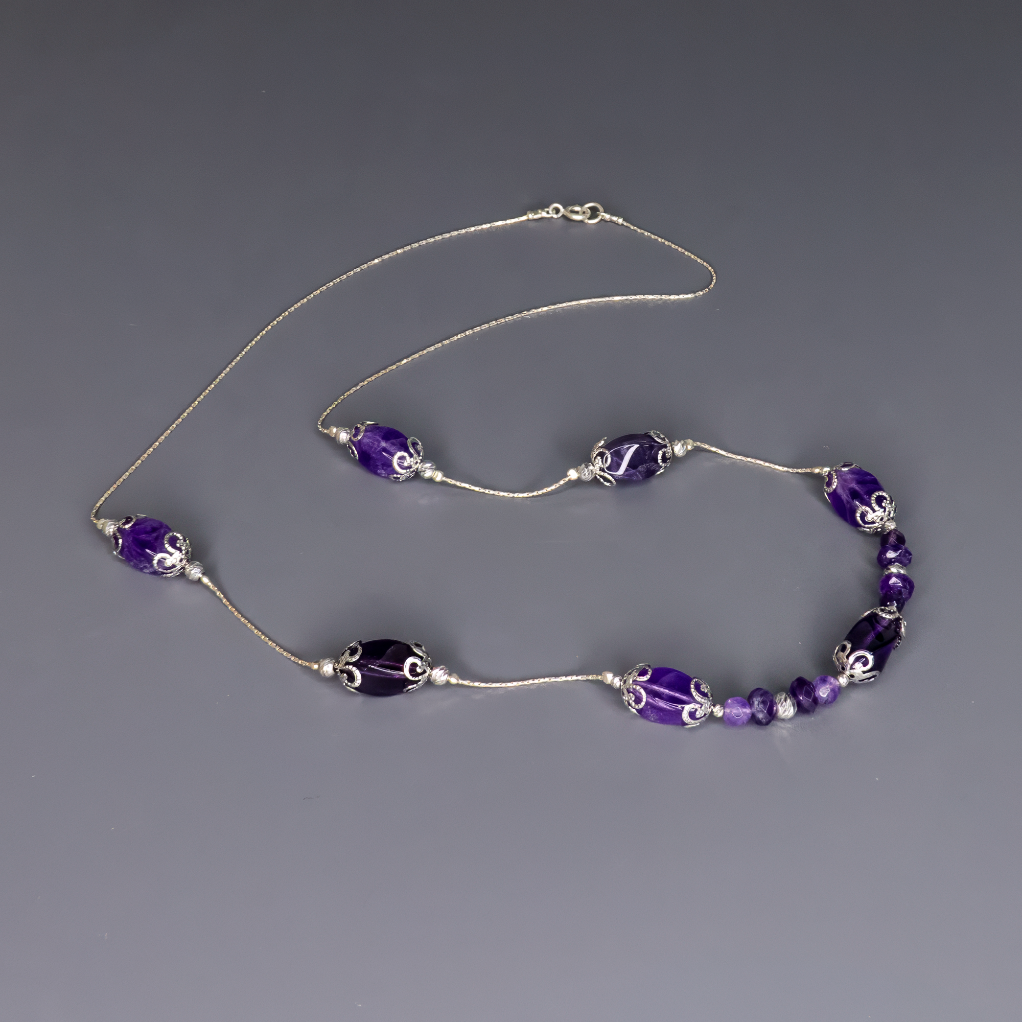 שרשרת אמטיסט ארוכה