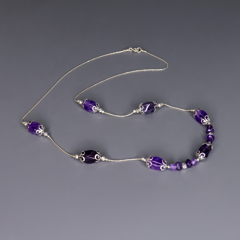 שרשרת אמטיסט ארוכה