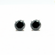 Stud earrings with black crystal