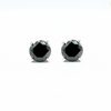 Stud earrings with black crystal