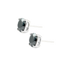 Stud earrings with black crystal
