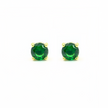 Stud earrings with green crystal