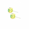 Stud earrings with green crystal