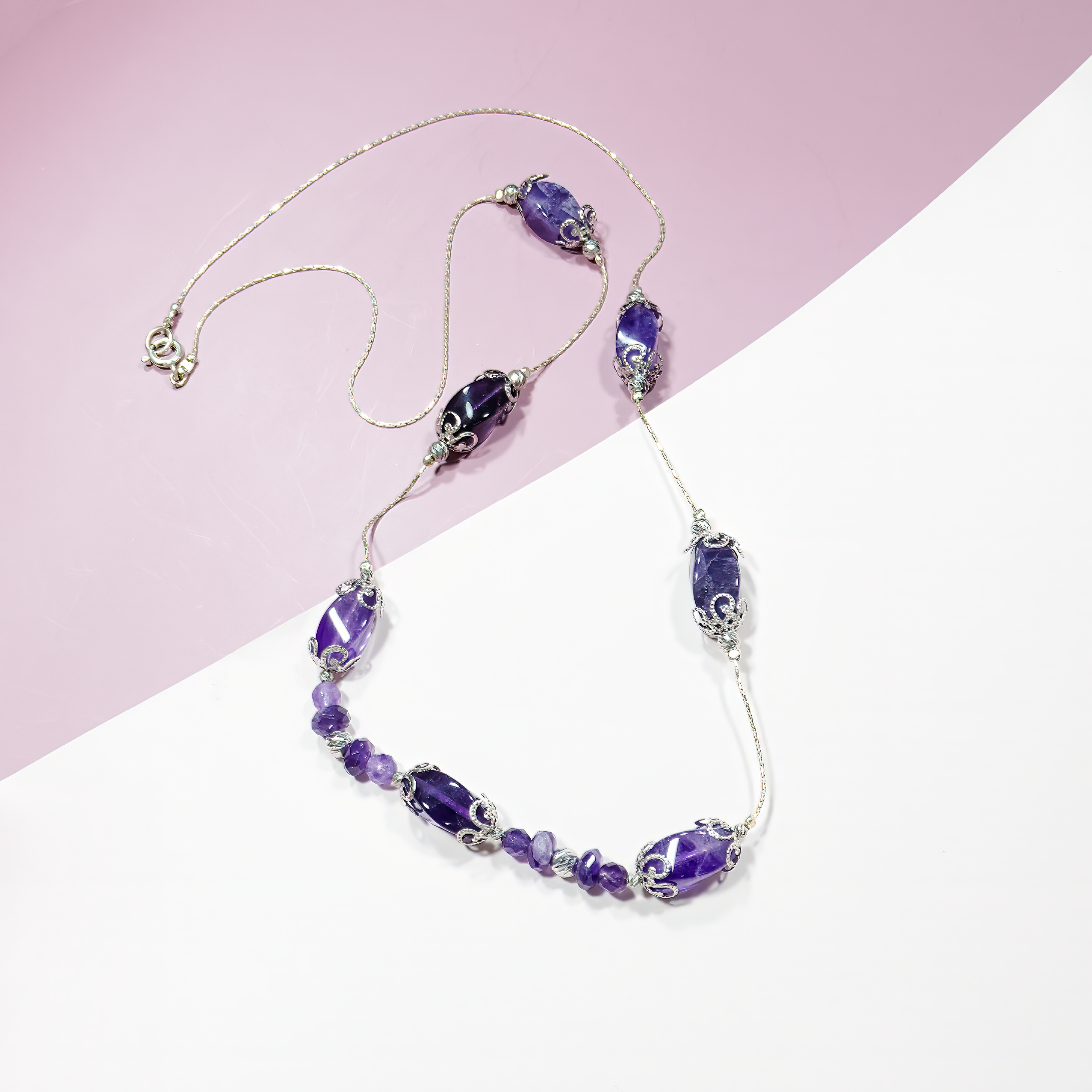 שרשרת אמטיסט ארוכה