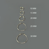 Silver hoop earrings in a variety of different sizes