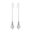 Cotton pearl earrings