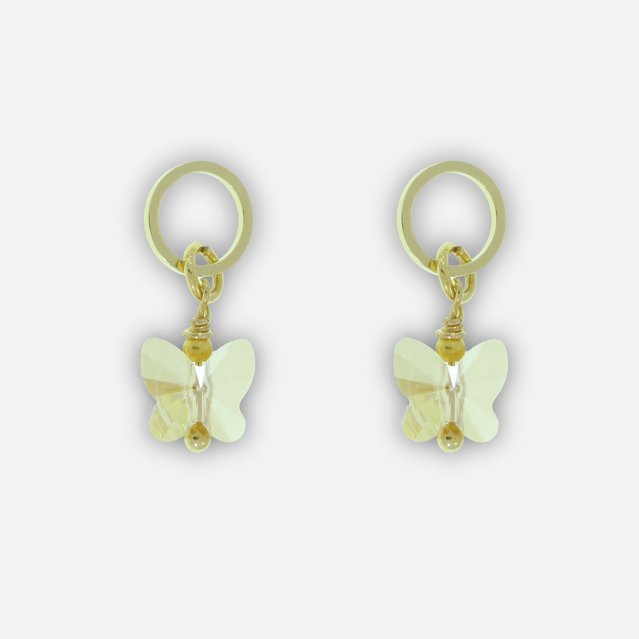 צ'ארם קריסטל פרפר צהוב