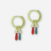 Gina Hoop Earrings with 6 Pendants