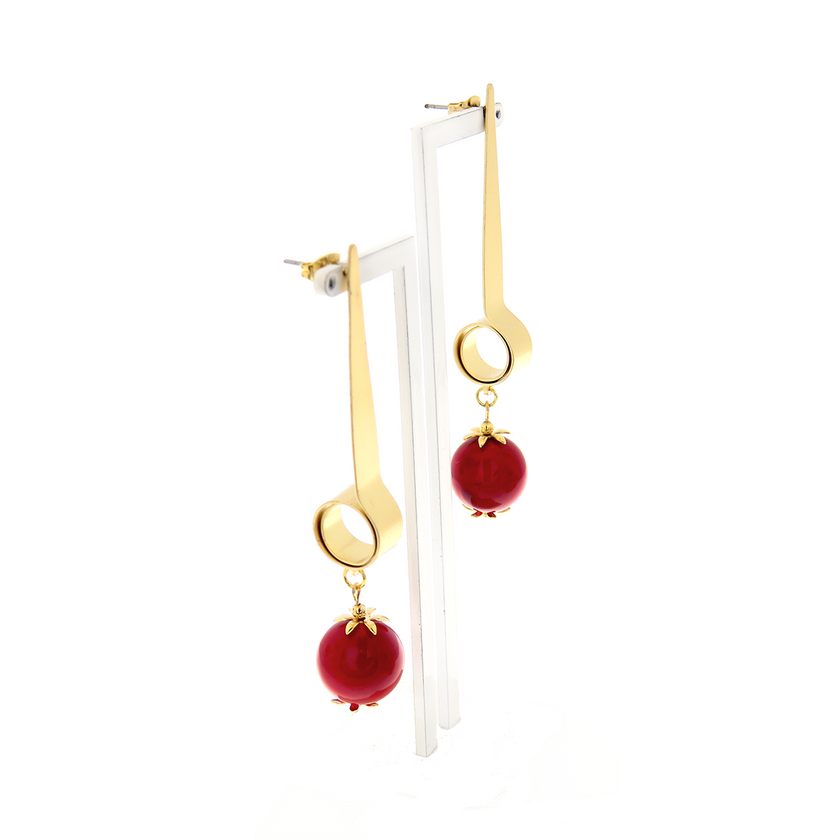 Fashionable coral earrings