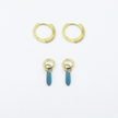 Gina Hoop Earrings with 6 Pendants