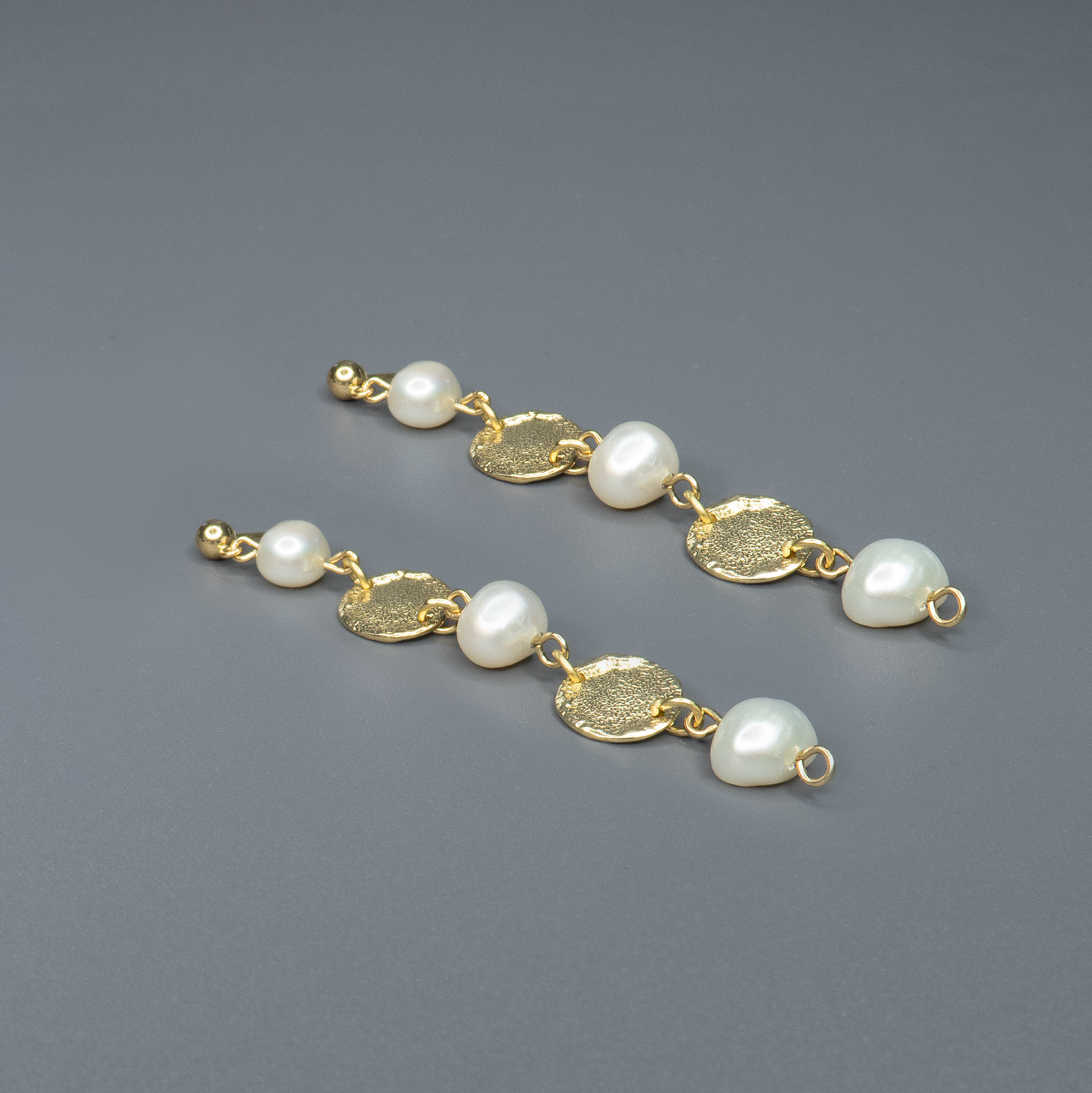 Long pearl earrings