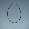 Green Necklace with Agate Pendant