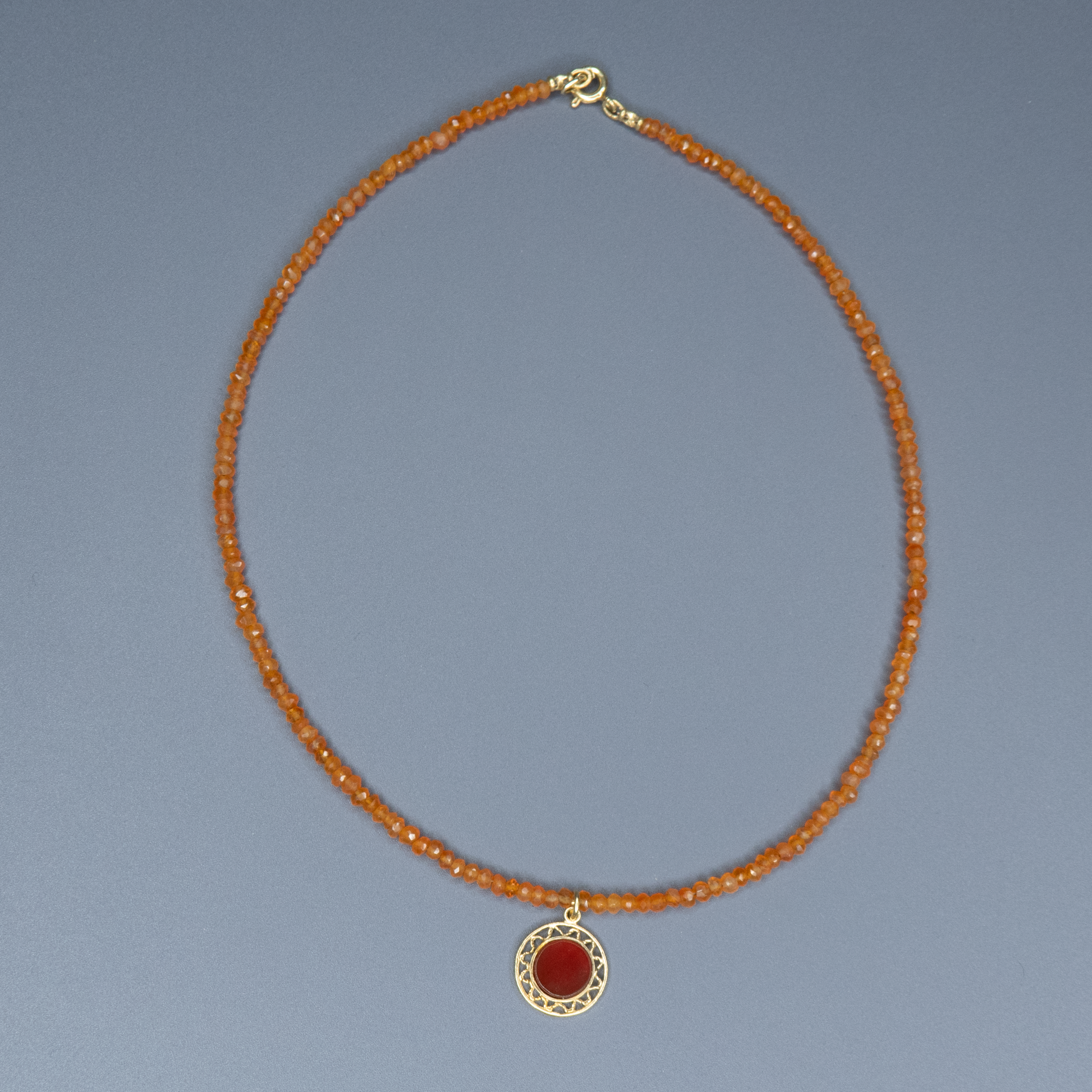 שרשרת קרנליאן עם תליון