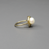 Silver ring with pearl