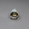 Oval silver ring with white opalite