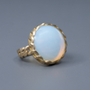A special silver ring with moon stone opalite