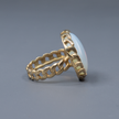 A special silver ring with moon stone opalite