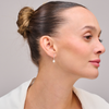 14 karat white gold earrings with a pearl