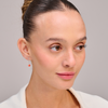 14 carat white gold earrings with coral