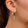 Earrings designed with agate