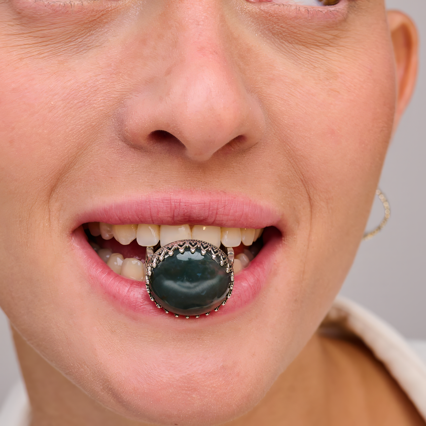 טבעת כסף עם קריסוקולה