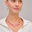 Pink Cat's Eye Opalite Necklace