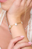 Two-row white pearl bracelet