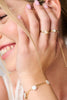 Two-row white pearl bracelet