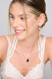Lavender pearl necklace with pendant