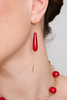 Coral Chain Drop Earrings