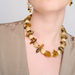 Amber and citrine necklace