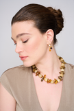 Amber and citrine necklace