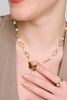 Pearl necklace with butterfly
