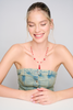Delicate sterling silver and coral necklace