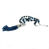 Blue spinel and agate necklace