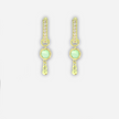 Helga hoop earrings with green zirconia pendants