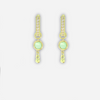 Helga hoop earrings with green zirconia pendants