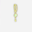Helga hoop earrings with green zirconia pendants