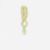 Helga hoop earrings with green zirconia pendants