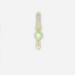 Helga hoop earrings with green zirconia pendants