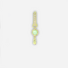 Helga hoop earrings with green zirconia pendants