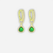 Irene set of earrings with green charms
