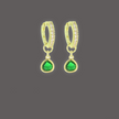 Irene set of earrings with green charms