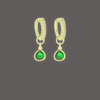 Irene set of earrings with green charms